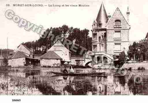 Ville de MORETSURLOING, carte postale ancienne