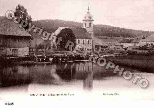 Ville de MOUTHE, carte postale ancienne