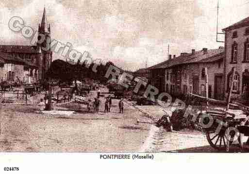 Ville de PONTPIERRE, carte postale ancienne