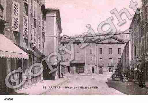 Ville de PRIVAS, carte postale ancienne