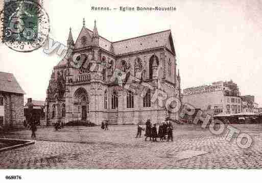 Ville de RENNES, carte postale ancienne