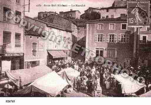 Ville de SAINBEL, carte postale ancienne