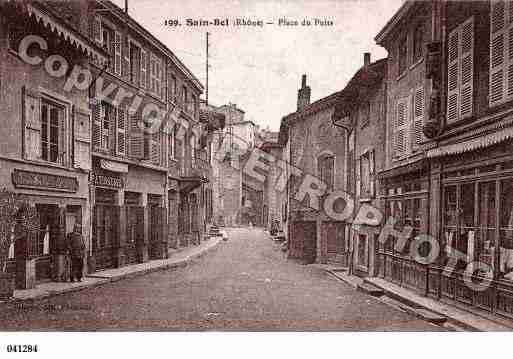 Ville de SAINBEL, carte postale ancienne