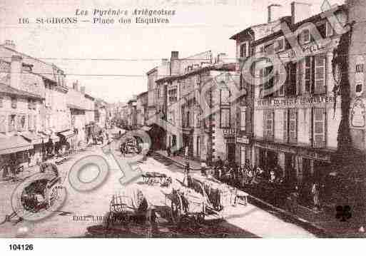 Ville de SAINTGIRONS, carte postale ancienne