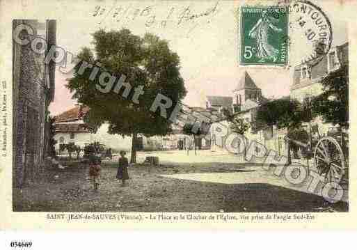 Ville de SAINTJEANDESAUVES, carte postale ancienne