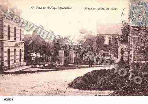 Ville de SAINTVAASTD\'EQUIQUEVILLE, carte postale ancienne Ville de SAINTVAASTD\'EQUIQUEVILLE, carte postale ancienne