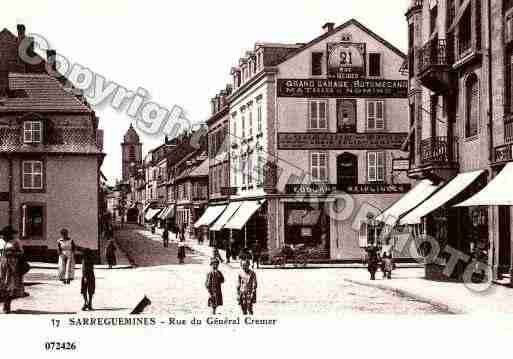 Ville de SARREGUEMINES, carte postale ancienne