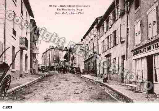 Ville de SAUGUES, carte postale ancienne