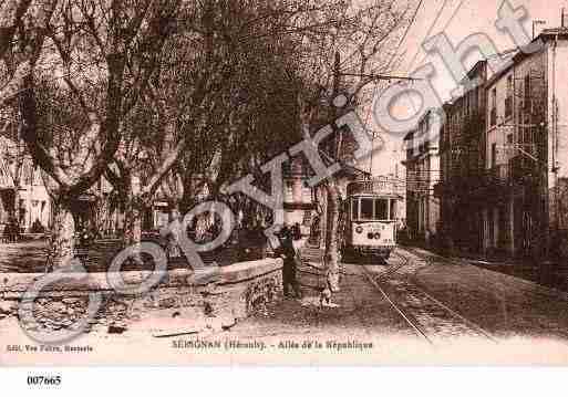 Ville de SERIGNAN, carte postale ancienne