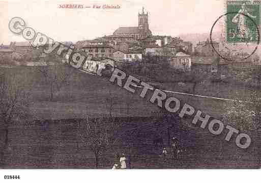 Ville de SORBIERS, carte postale ancienne