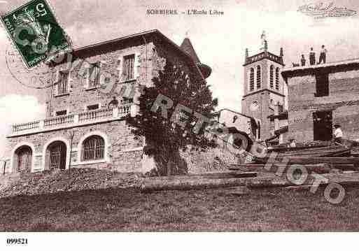 Ville de SORBIERS, carte postale ancienne