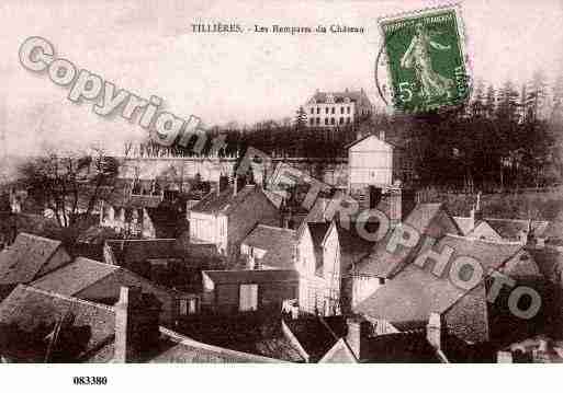 Ville de TILLIERES, carte postale ancienne