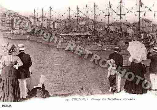 Ville de TOULON, carte postale ancienne