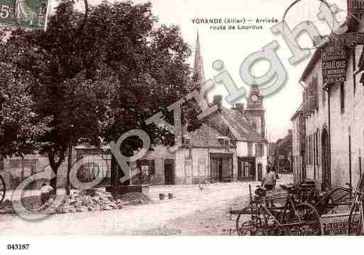 Ville de YGRANDE, carte postale ancienne