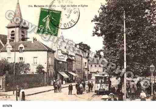 Ville de BEZONS, carte postale ancienne