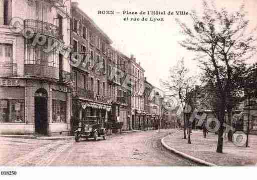 Ville de BOEN, carte postale ancienne
