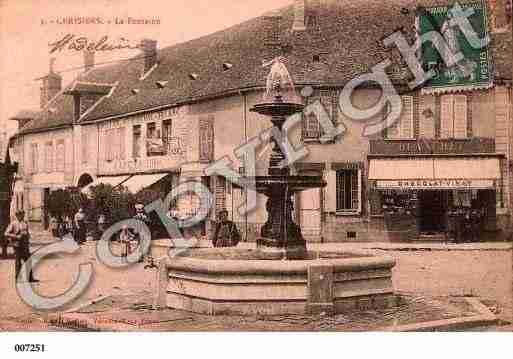 Ville de CERISIERS, carte postale ancienne