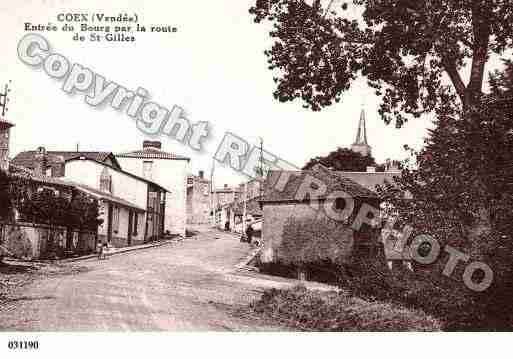 Ville de COEX, carte postale ancienne