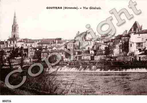 Ville de COUTRAS, carte postale ancienne