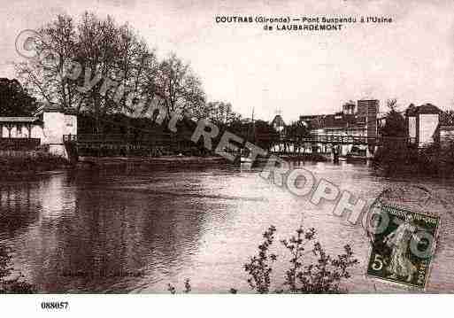 Ville de COUTRAS, carte postale ancienne