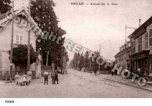 Ville de DELLE, carte postale ancienne