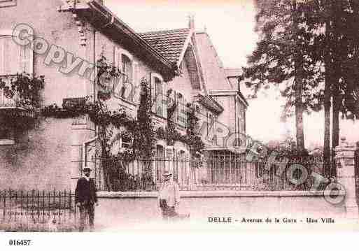 Ville de DELLE, carte postale ancienne