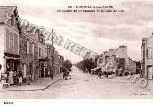 Ville de DONVILLELESBAINS, carte postale ancienne