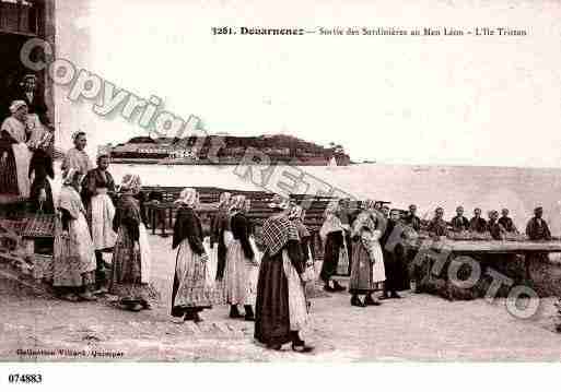 Ville de DOUARNENEZ, carte postale ancienne