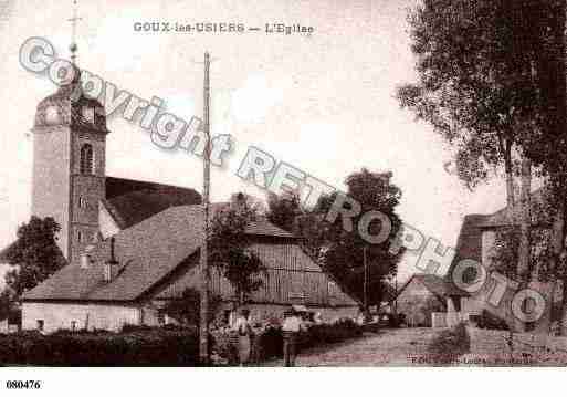 Ville de GOUXLESUSIERS, carte postale ancienne