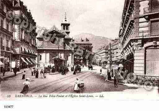 Ville de GRENOBLE, carte postale ancienne