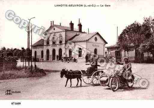 Ville de LAMOTTEBEUVRON, carte postale ancienne