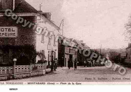 Ville de MONTABARD, carte postale ancienne