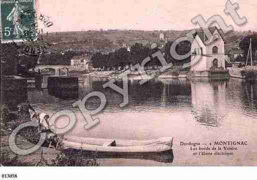 Ville de MONTIGNAC, carte postale ancienne