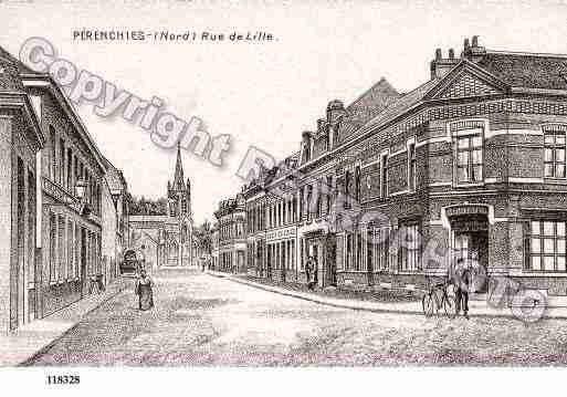 Ville de PERENCHIES, carte postale ancienne