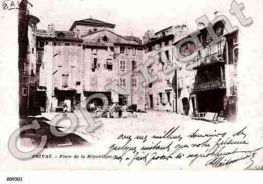 Ville de PRIVAS, carte postale ancienne