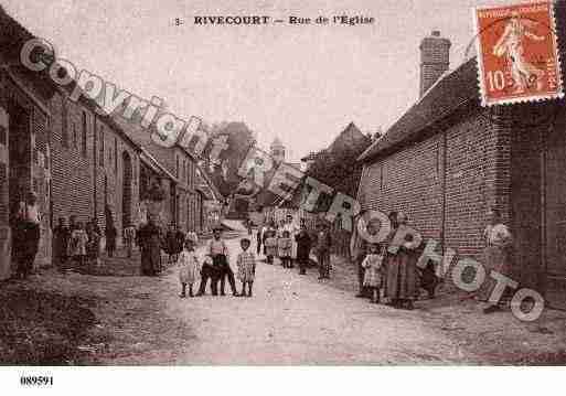 Ville de RIVECOURT, carte postale ancienne