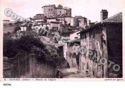 Ville de SAINBEL, carte postale ancienne