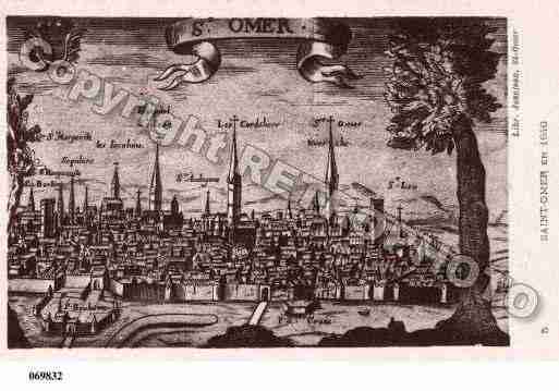 Ville de SAINTOMER, carte postale ancienne