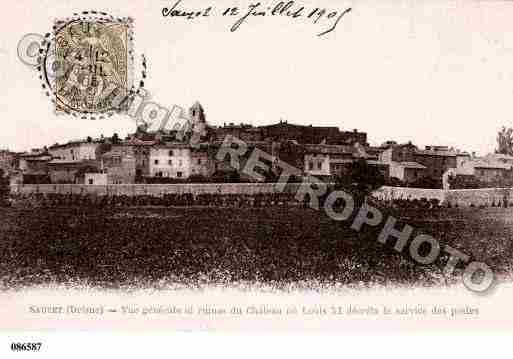 Ville de SAUZET, carte postale ancienne