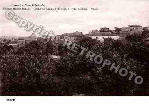 Ville de SAUZET, carte postale ancienne