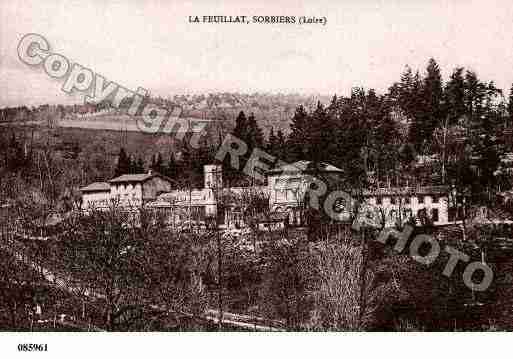 Ville de SORBIERS, carte postale ancienne