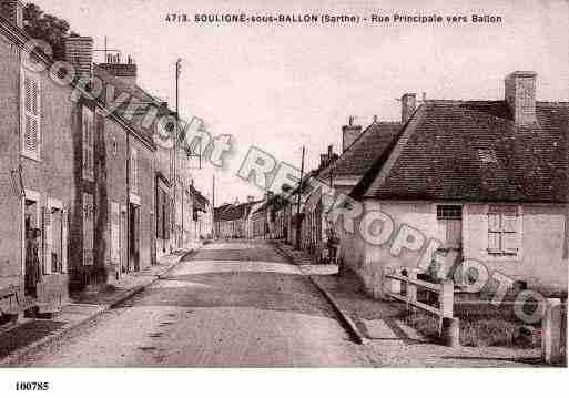 Ville de SOULIGNESOUSBALLON, carte postale ancienne