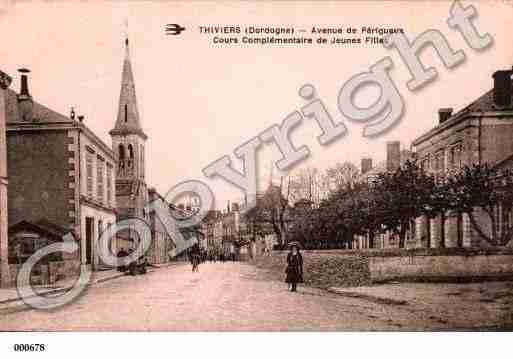 Ville de THIVIERS, carte postale ancienne