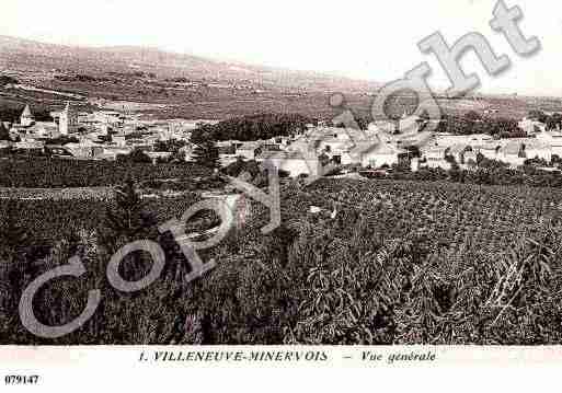 Ville de VILLENEUVEMINERVOIS, carte postale ancienne