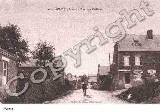 Ville de WIMY, carte postale ancienne