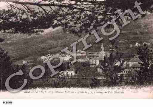 Ville de BEAUVEZER, carte postale ancienne