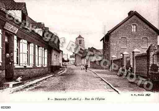 Ville de BEUVRY, carte postale ancienne