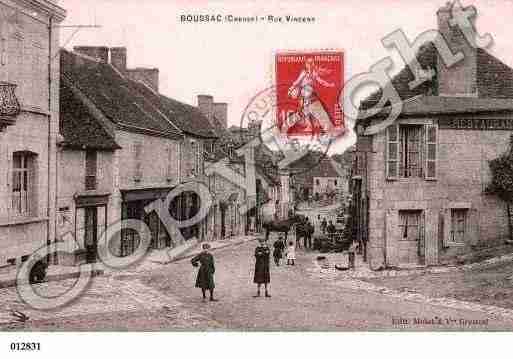 Ville de BOUSSAC, carte postale ancienne