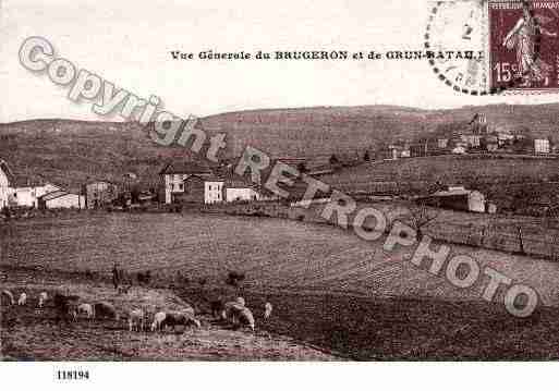 Ville de BRUGERON(LE), carte postale ancienne