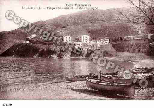 Ville de CERBERE, carte postale ancienne